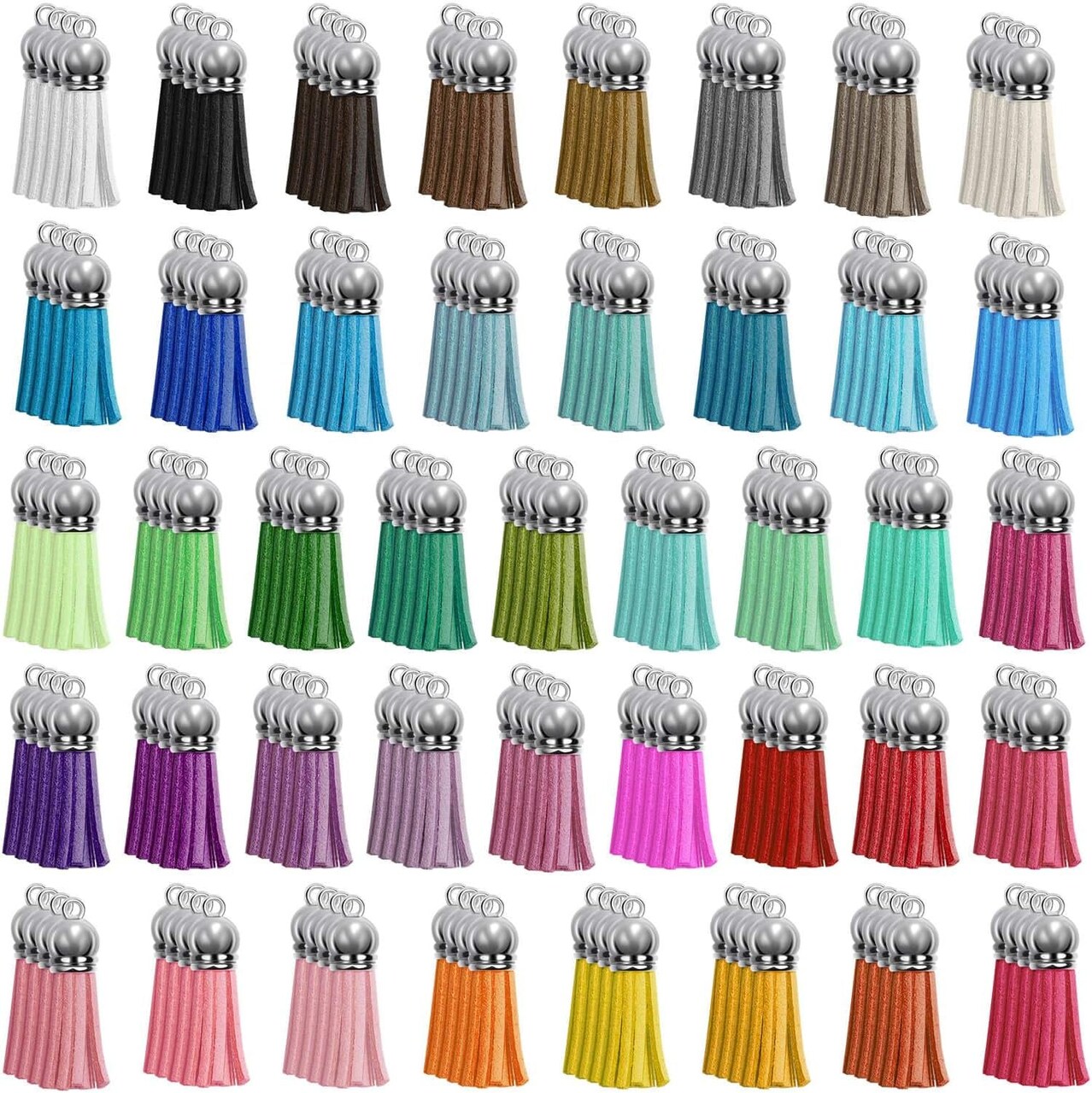 Tassels, 240Pcs Keychain Tassels Bulk for Jewelry Making and Crafts, Keychain Making Charms Supplies for Acrylic Blank Keychains, Bracelets and Jewelry Making